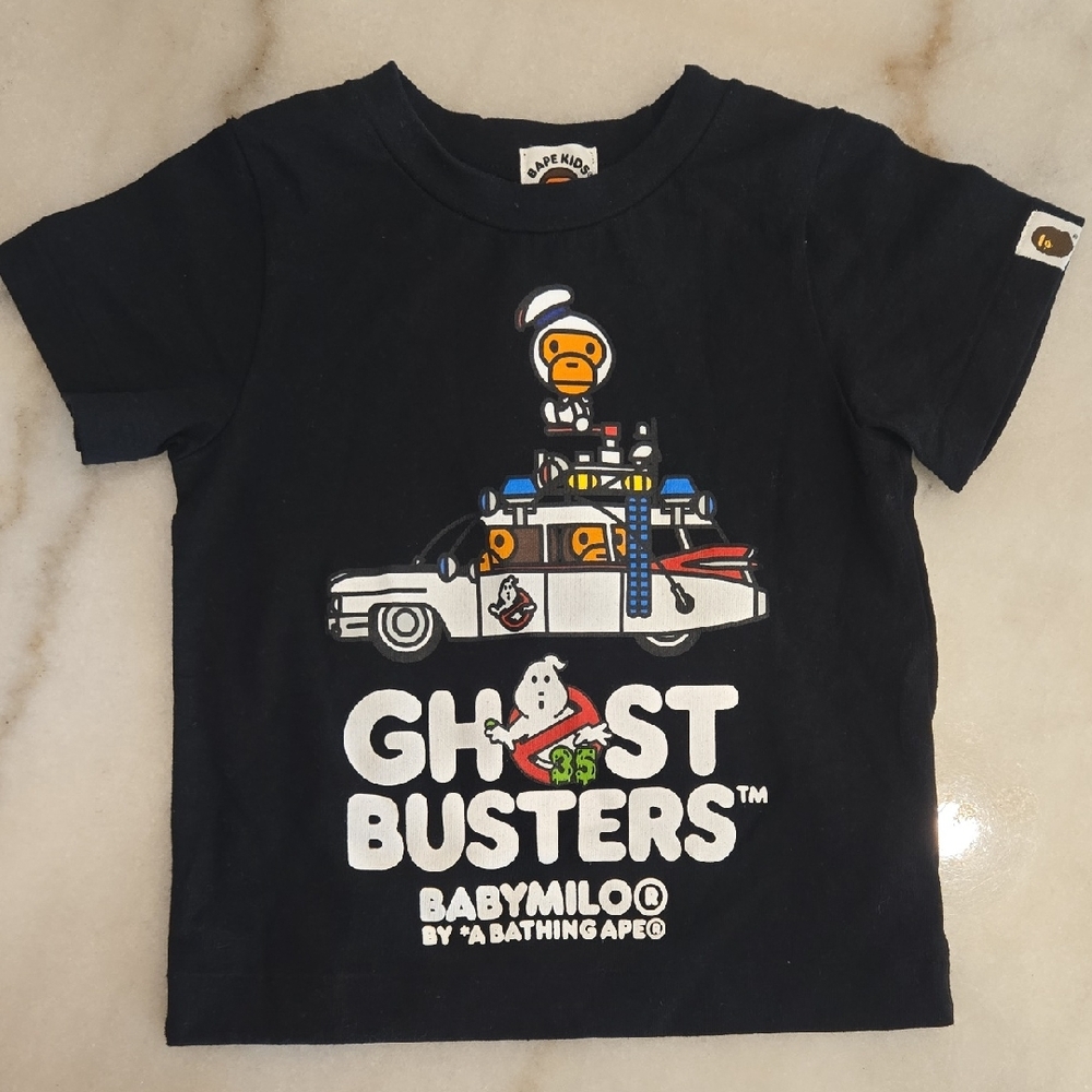 Baby Milo, BAPE, GHOST BUSTERS, T-Shirt, Black, 90cm